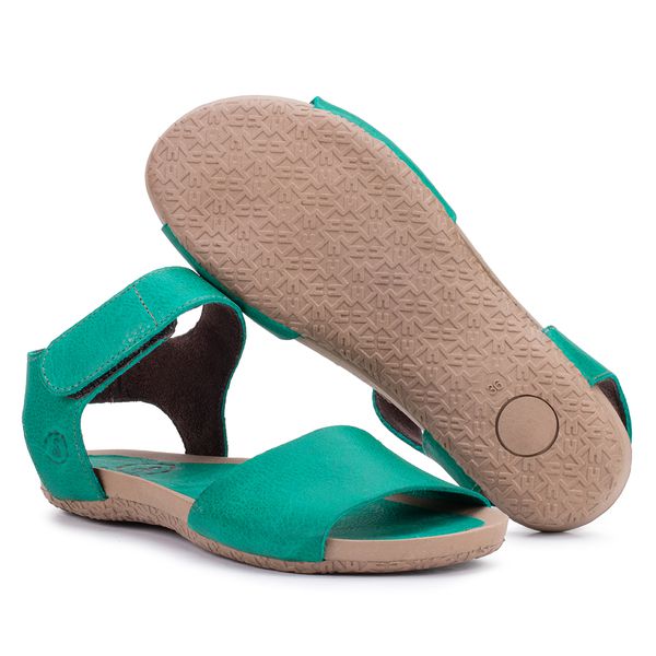Birken Anne em Couro Grass com Traseira de Velcro e Palmilha Comfort Anatômica