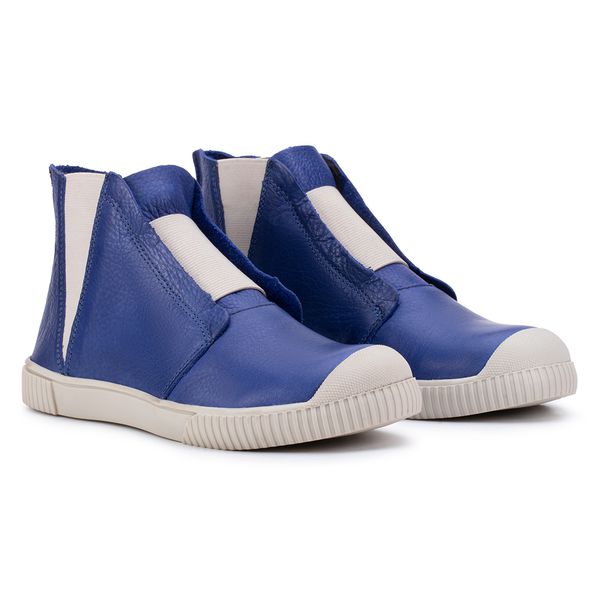 Tênis Amália Cano Alto Azul Royal: Estilo e Conforto Sob Medida