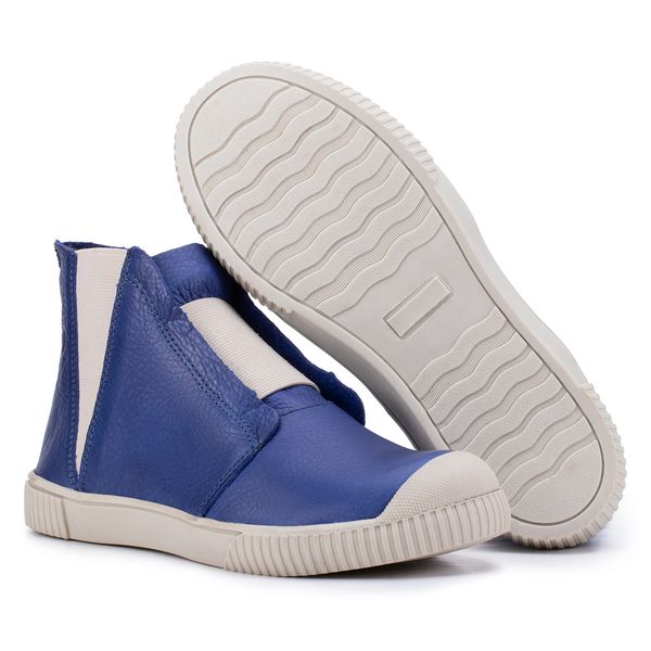 Tênis Amália Cano Alto Azul Royal: Estilo e Conforto Sob Medida