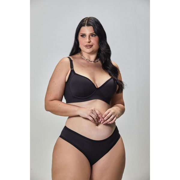 SUTIA REFORCADO LATERAL ULTRA LARGA - PRETO