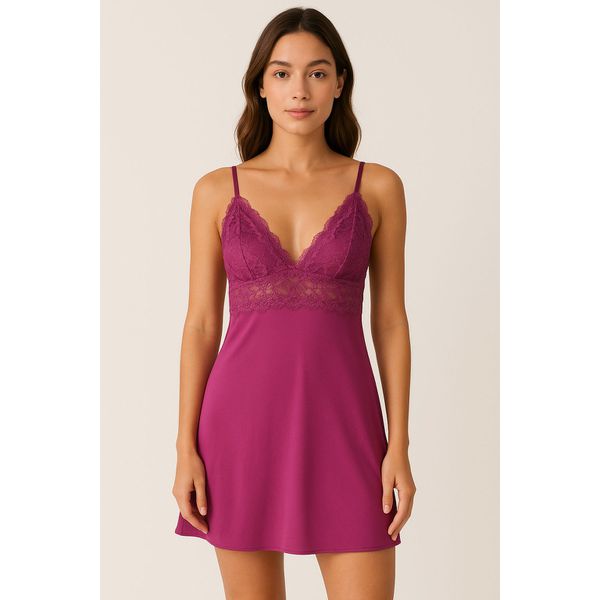 CAMISOLA JADE RENDA - FUCSIA