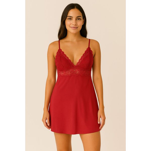 CAMISOLA JADE RENDA - VERMEHO