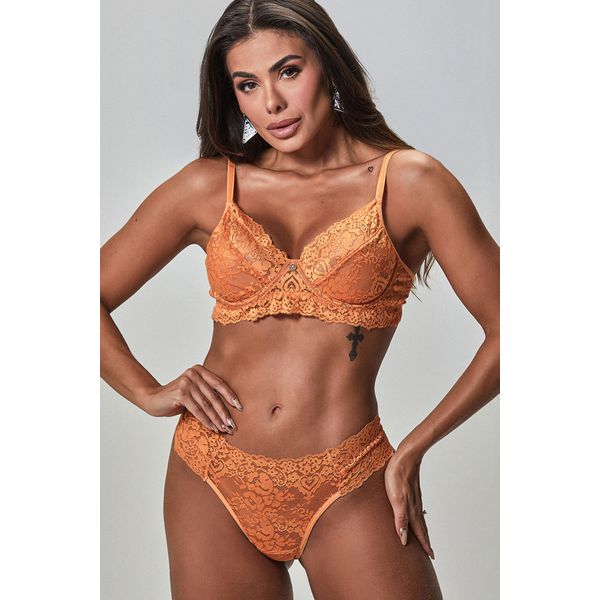 CONJUNTO RENDA MARIA - LARANJA