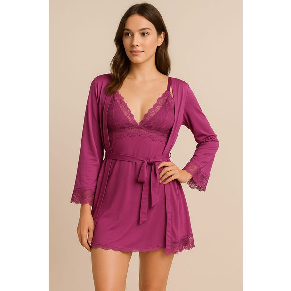 CAMISOLA JADE RENDA - FUCSIA
