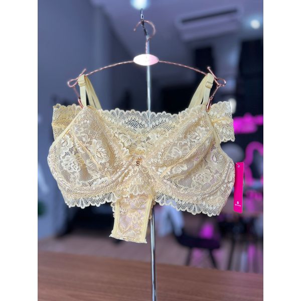 CONJUNTO RENDA MARIA - AMARELO