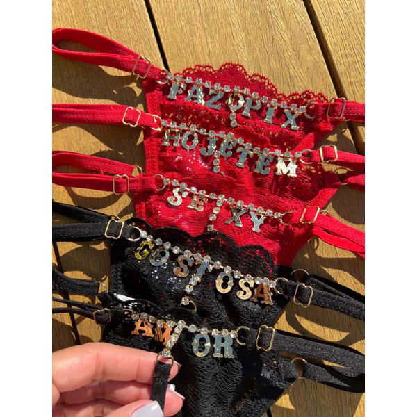 CALCINHA SEXY PINGENTE - PRETO