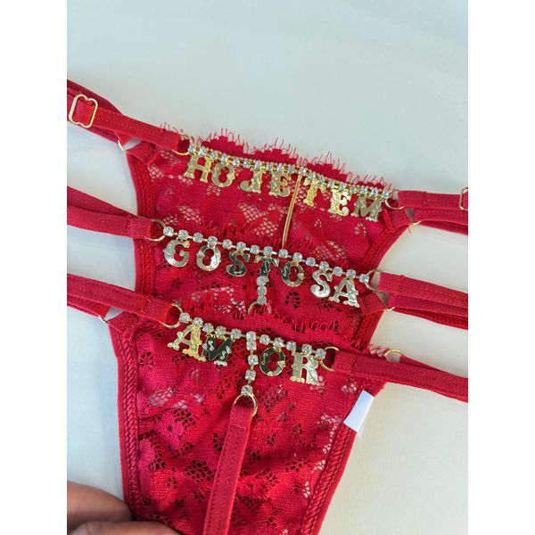 CALCINHA SEXY PINGENTE - VERMEHO