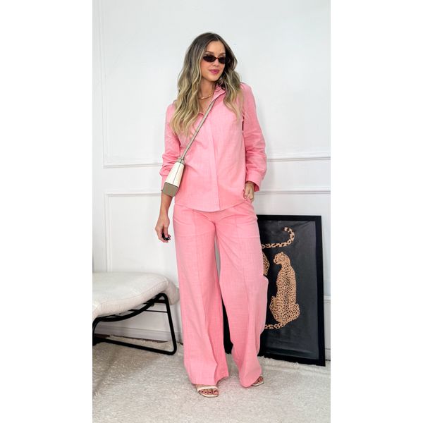 Conjunto de Algodão Rosa 