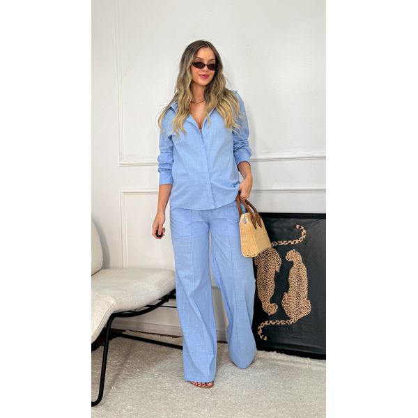 Conjunto Algodão Azul 