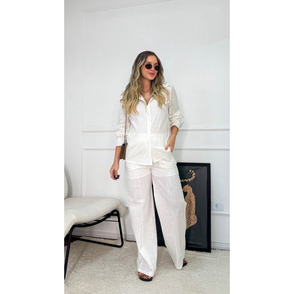 Conjunto de Algodão Branco 
