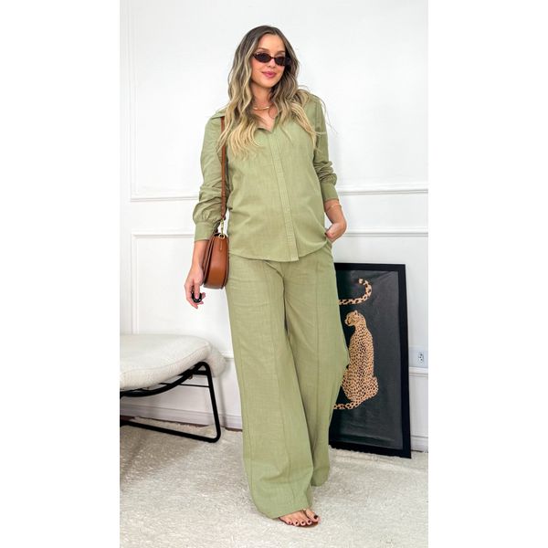 Conjunto de Algodão Verde