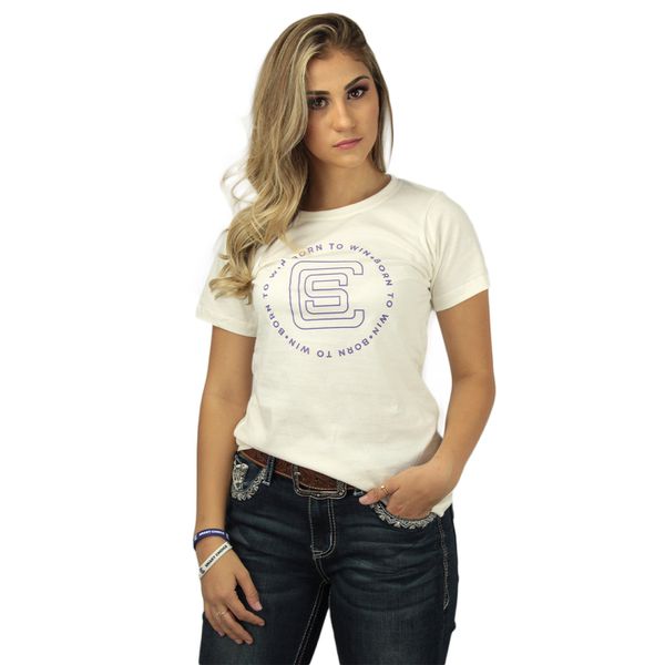 Camiseta Feminina Off White Silk Roxo