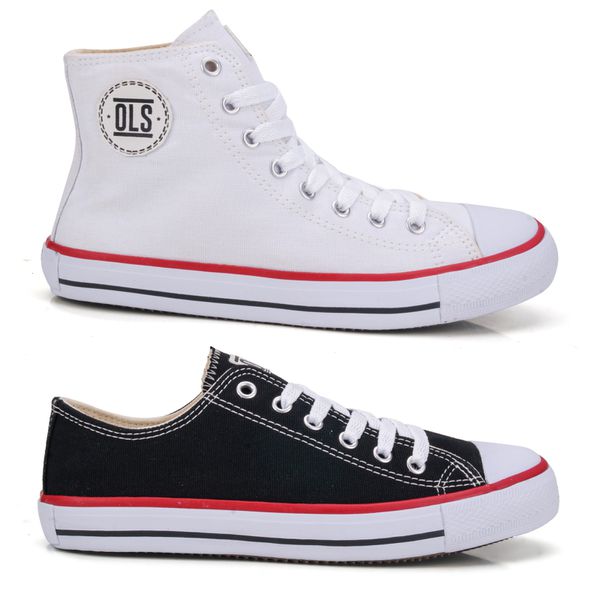Combo Tenis Preto e Branco OLS