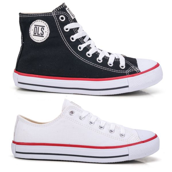 Combo Tenis Preto e Branco OLS