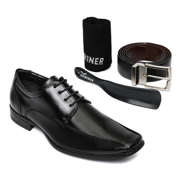 Combo Sapato Masculino Preto Coverline Mariner