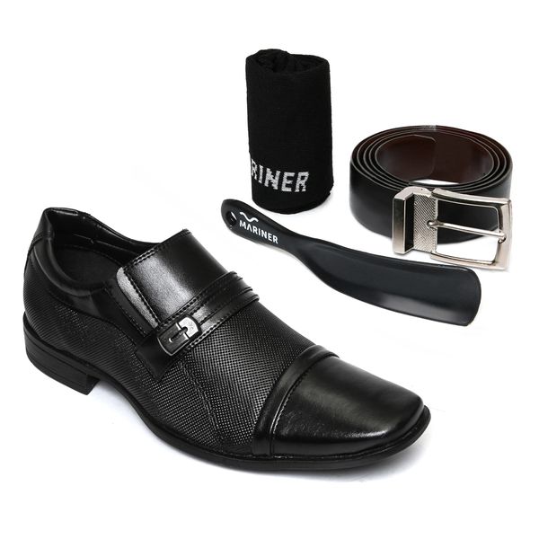Combo Sapato Masculino Preto Coverline Mariner 