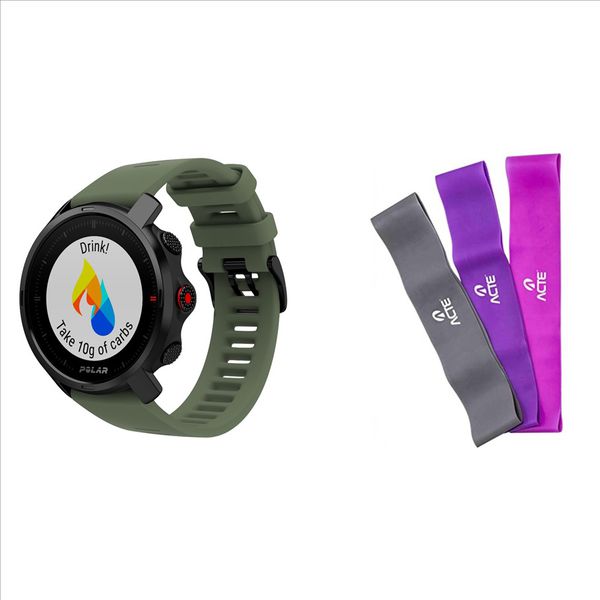 POLAR GRIT X PRETO/VERDE TAMANHO M/G + MINI BANDS