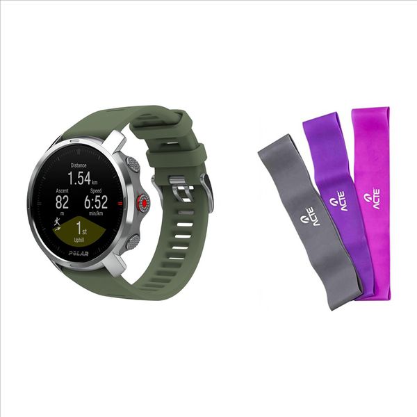 COMBO: POLAR GRIT X VERDE TAMANHO M/G + KIT MINI BANDS