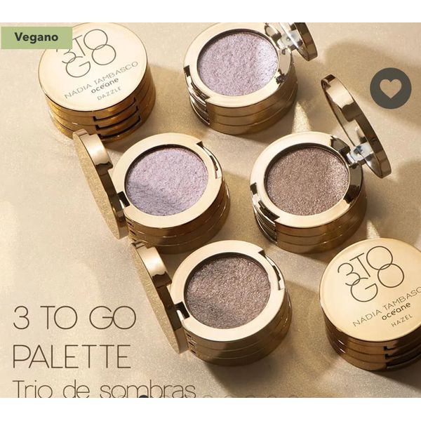 Trio de Sombras Nádia Tambasco By Océane - 3 To Go Palette - Cor Hazel - 7,8g