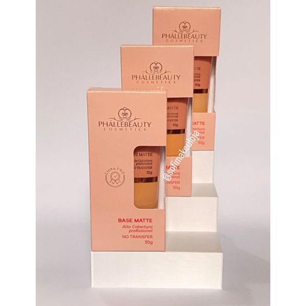 BASE LÍQUIDA MATTE - COR 02- PHALLEBEAUTY