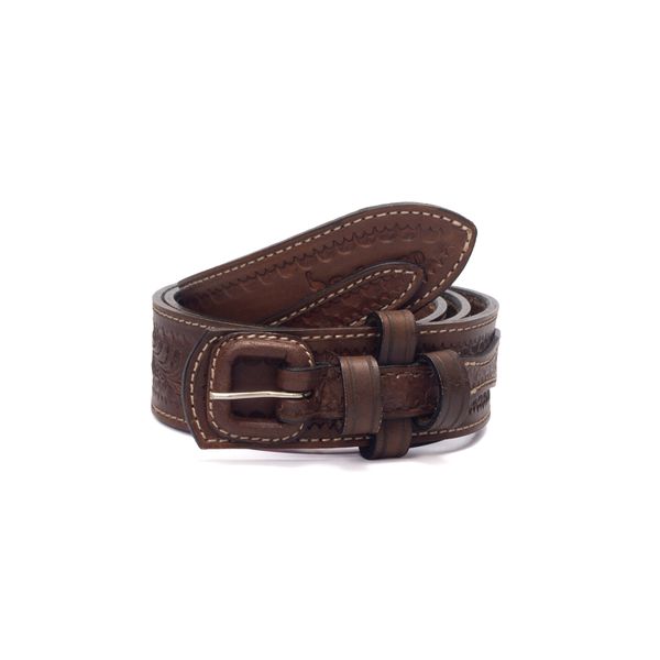 Cinto em Couro Americano Solagro Café - cinto-caf... - Solagro - Couro padrão premium