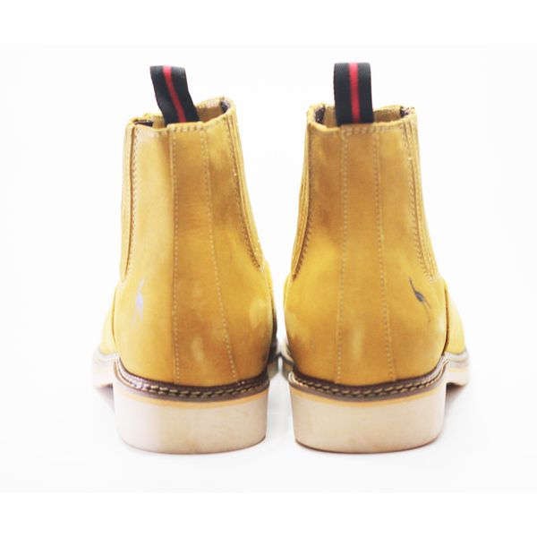 Botina Chelsea Desert Solagro Masculina em Couro Mostarda