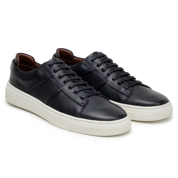 Tênis Casual Comfort Stepper Denver Couro Preto