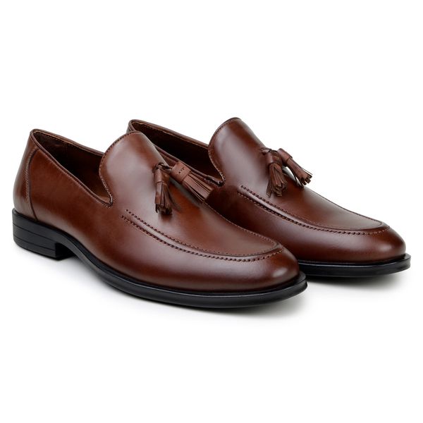 Sapato Loafer Detroit Couro Conhaque 