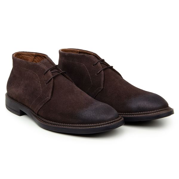 Bota Ankle Boot Moscou Camurça Aged Café