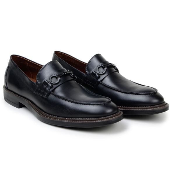 Sapato Masculino Loafer Moscou Couro Preto