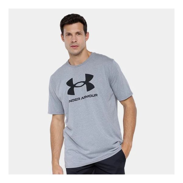 Camiseta Under Armour Sportstyle Masculina - Cinza... - SOU ESPORTES
