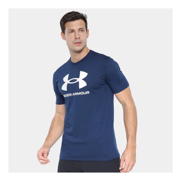 Camiseta Under Armour Sportstyle Masculina - Marin... - SOU ESPORTES