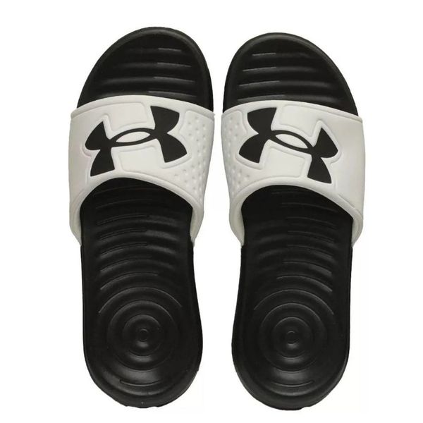 Chinelo Under Armour Ansa Light Branco e Preto - B... - SOU ESPORTES