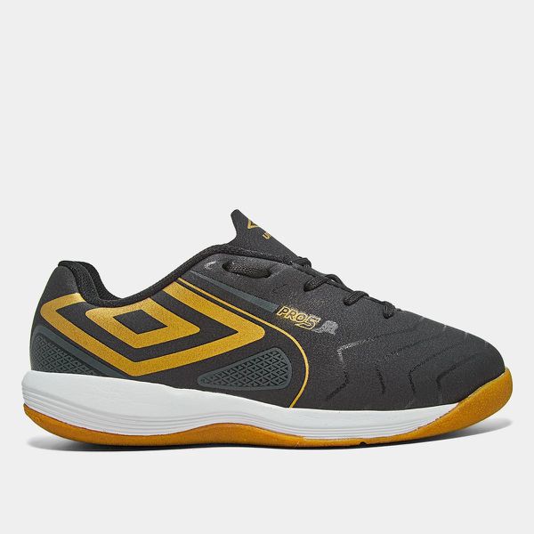 Chuteira Futsal Juvenil Umbro Pro 5 - Preto+Dourad... - SOU ESPORTES