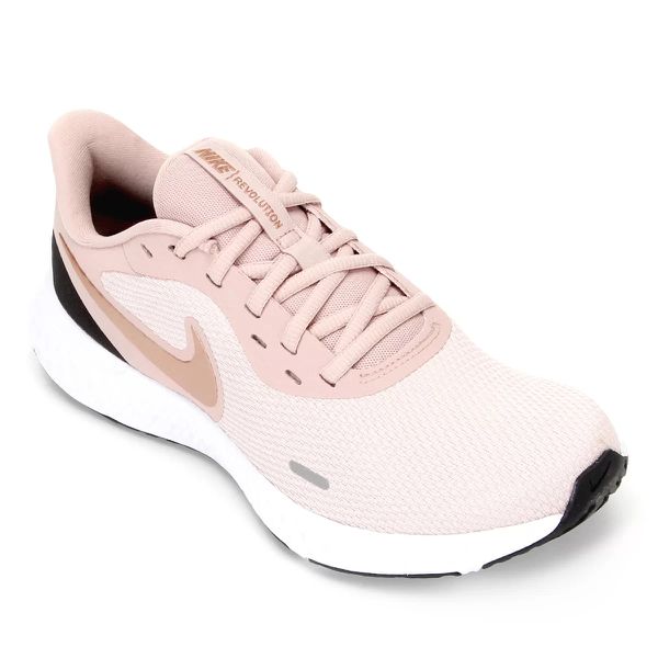 Tênis Nike Revolution 5 Feminino - Rosa + Dourado ... - SOU ESPORTES