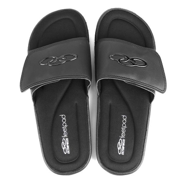 Chinelo Olympikus Melbourne Masculino - Preto+Bran... - SOU ESPORTES
