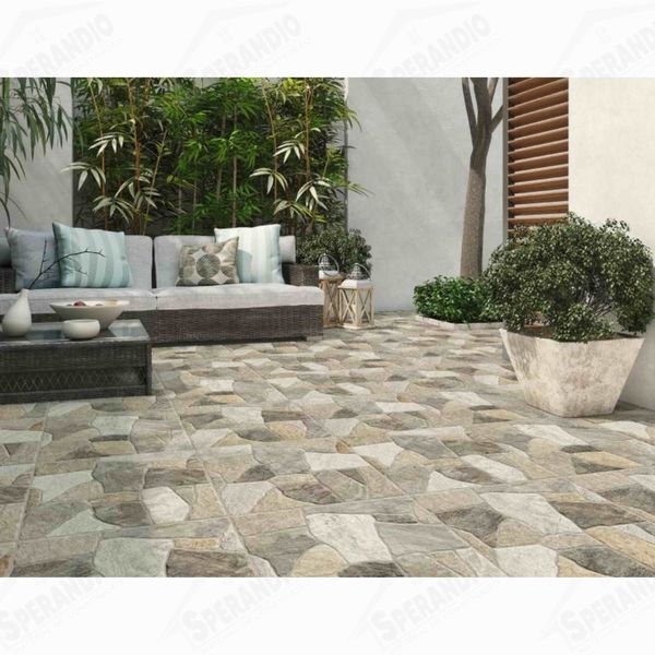 神森 2セットSTONE  COMFORT TEC & ダウン PISO DRITTO CINZA MRE A1 57X57 CARMELO FIOR (2,59 M2/CX) | Sperandio