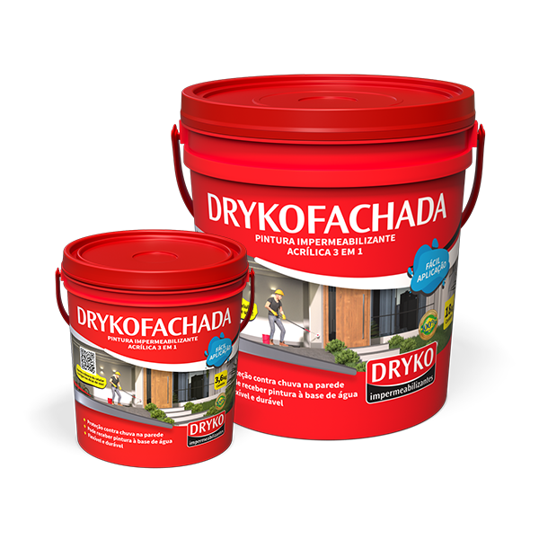 TINTA ACRILICA IMPERMEABILIZANTE BRANCO 3,6L - DRYKOFACHADA