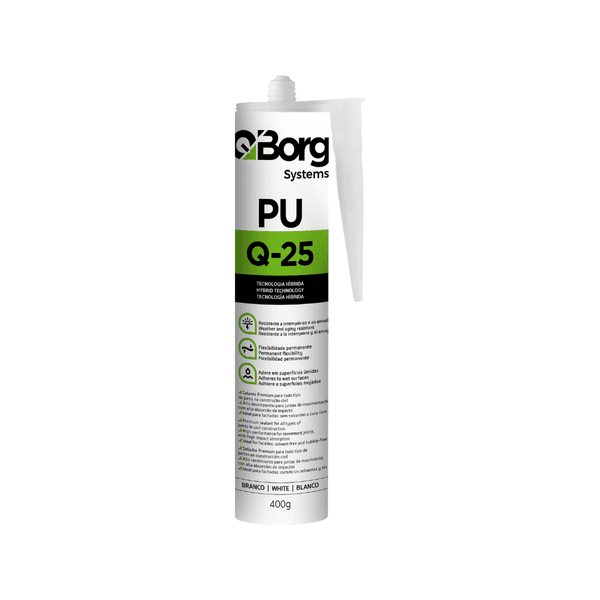 SELANTE PU 25/30 BRANCO 400G - Q-BORG Q-25