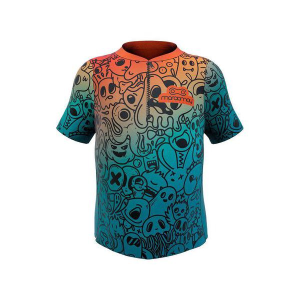 Camisa Manga Curta Infantil Marcio May Scary Fun Colorful Colorida - 8 Anos
