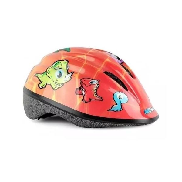 Capacete Infantil Kid Zamo Jurassic Vermelho-Laranja 