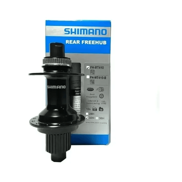 CUBO TRASEIRO SHIMANO FH-MT410 12MM MICRO C LOCK 32 FUROS 12V