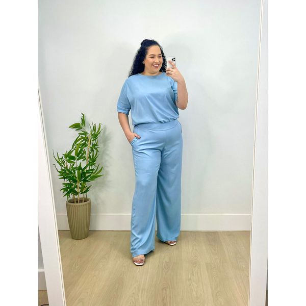Conjunto Fernanda Plus Liso Azul
