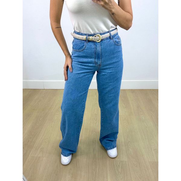 Calça Pantalona Jeans