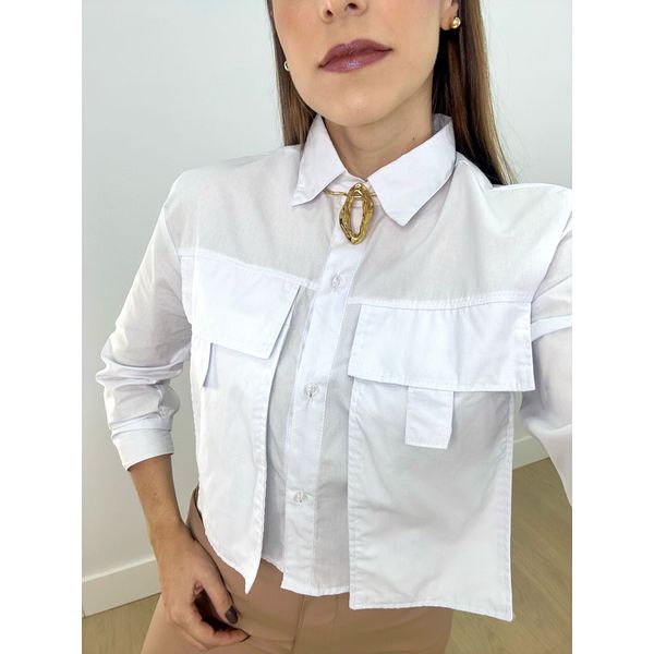 Camisa Cropped Bruna Branco