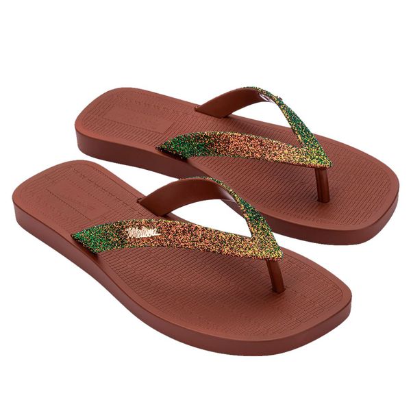Melissa Sun Long Beach II Marrom Glitter