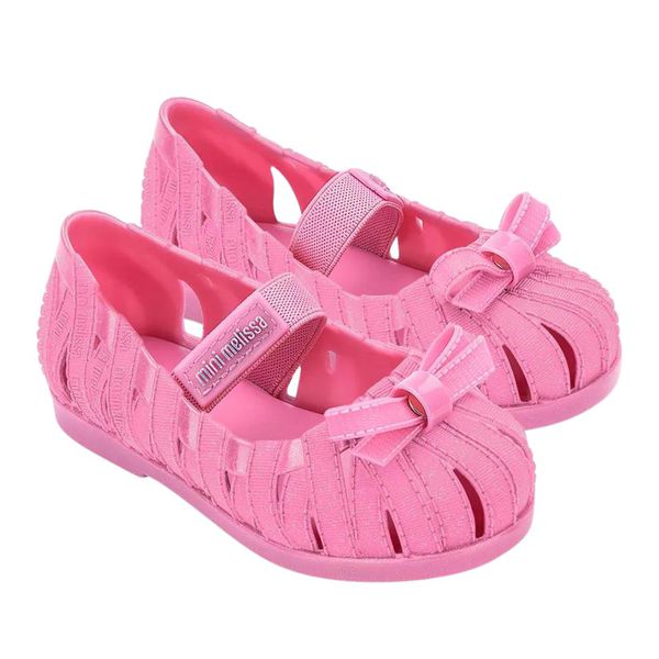 Mini Melissa M Lover Ballerina Baby Rosa Glitter