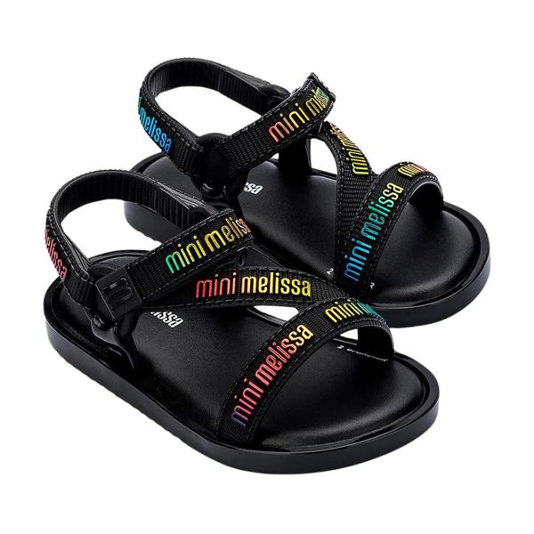 Mini Melissa Stripes M Lover Baby Preto