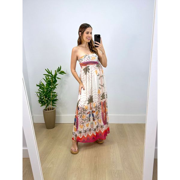 Vestido Helena Estampado Off White
