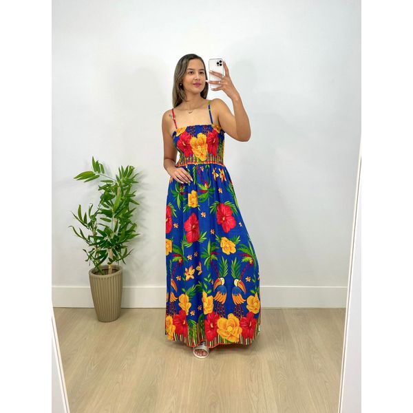 Vestido Mariah Estampa Floral Azul